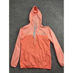 Columbia Jacket Womens Small Pink Coral Hooded Pullover PFG Windbreaker Fishing